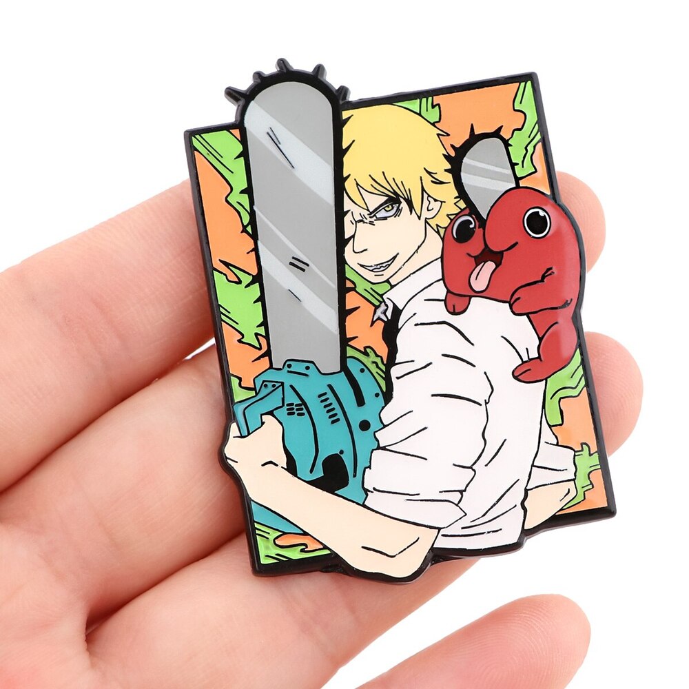 Chainsaw Man Manga Cover DENJI Enamel Pins -Chainsaw-2